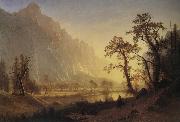Bierstadt Albert, Sunris,Yosemite Valley